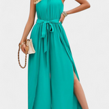 Nyree Asymmetrical Mono with Cut-Out and Bow Sleeve