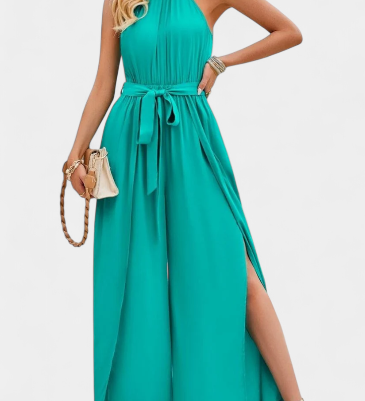 Nyree Asymmetrical Mono with Cut-Out and Bow Sleeve