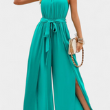 Nyree Asymmetrical Mono with Cut-Out and Bow Sleeve