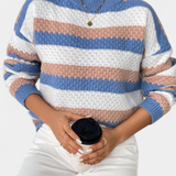Kristen Striped Oversized Round Neck Jumper