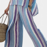 Laura - Lilac Striped Set