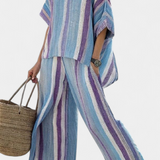 Laura - Lilac Striped Set