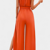 Nyree Asymmetrical Mono with Cut-Out and Bow Sleeve