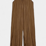 Lucy Long Pleated Jumpsuit with Relaxed Silhouette