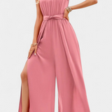 Nyree Asymmetrical Mono with Cut-Out and Bow Sleeve