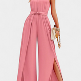 Nyree Asymmetrical Mono with Cut-Out and Bow Sleeve