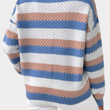 Kristen Striped Oversized Round Neck Jumper