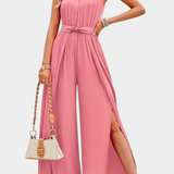 Nyree Asymmetrical Mono with Cut-Out and Bow Sleeve