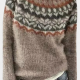 Jolessa Knitted Jumper with Nordic Print