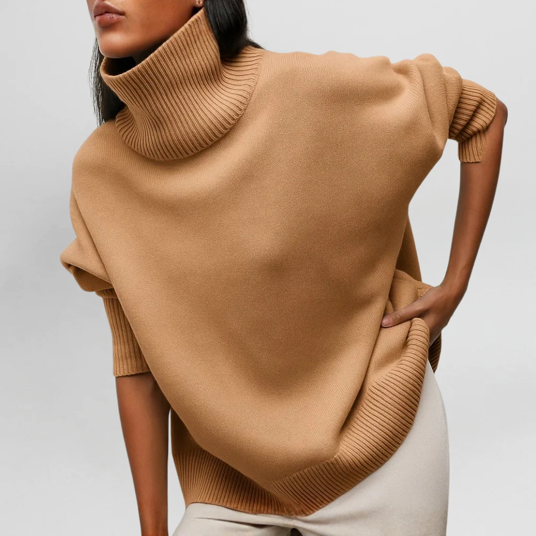 Stefanie High Neck Knitted Sweater