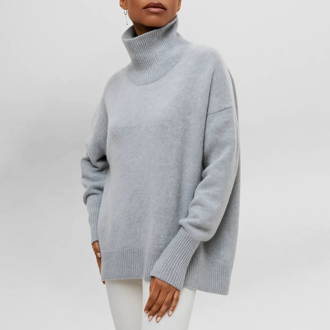 Stefanie High Neck Knitted Sweater