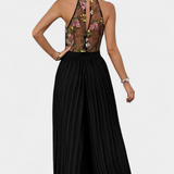 Maruja Mono Palazzo with Floral Embroidery and Transparent Lace