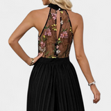 Maruja Mono Palazzo with Floral Embroidery and Transparent Lace