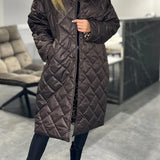 Beata | Reversible Padded Coat with Leopard Lining