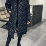 Beata | Reversible Padded Coat with Leopard Lining