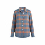 Laura™ | Checked shirt in soft autumnal tones