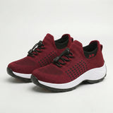 Ambulo Orthopaedic Knitted Shoes - Black Red