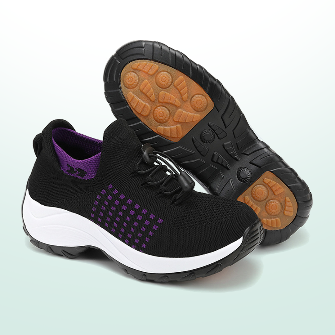 Ambulo Orthopaedic Shoes Fabric - Purple Black