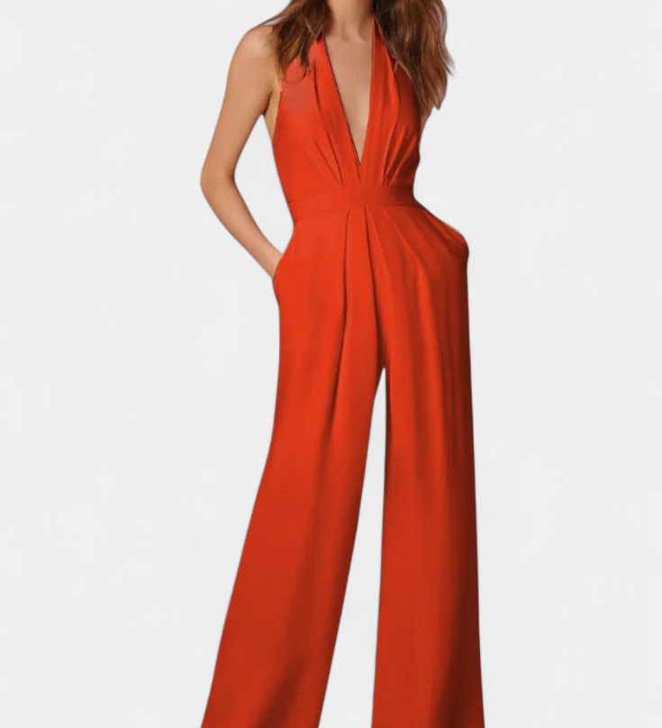 Lilac Wide-Leg Jumpsuit with Light Elegance