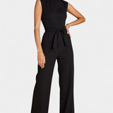 Sleeveless Jumpsuit with Flared Cut