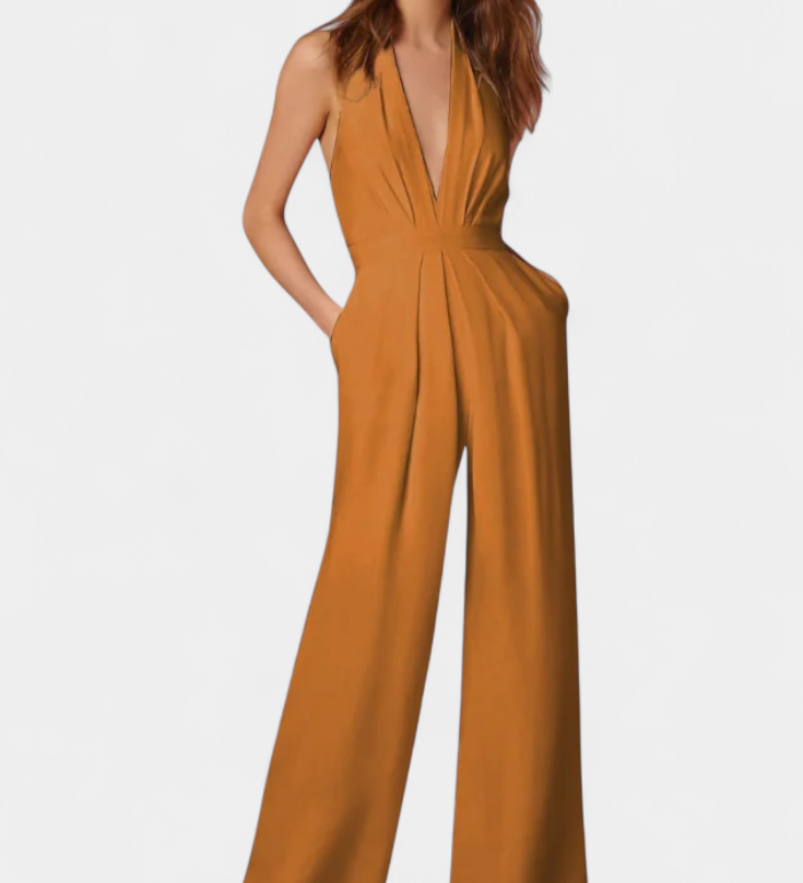 Lilac Wide-Leg Jumpsuit with Light Elegance