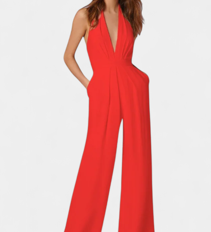 Lilac Wide-Leg Jumpsuit with Light Elegance