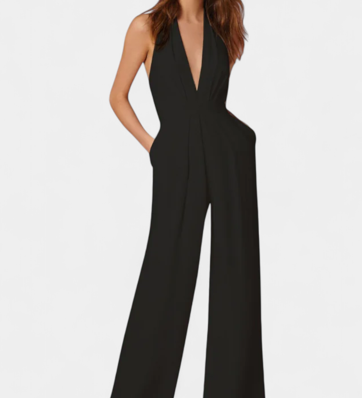 Lilac Wide-Leg Jumpsuit with Light Elegance