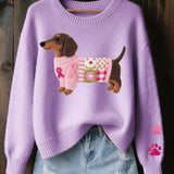 Amor Teckel™ – Cosy Patchwork Sweater