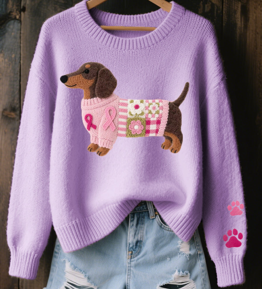 Amor Teckel™ – Cosy Patchwork Sweater